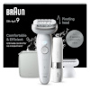 Braun epilaator Silk-épil 9 9-341 Epilator, 40 tweezers, valge