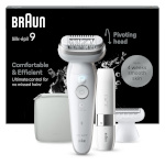 Braun epilaator Silk-épil 9 9-341 Epilator, 40 tweezers, valge