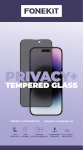 Fonekit kaitseklaas Privacy+ Full Cover, iPhone 14 Pro Max, must