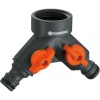 Gardena otsik 938-20 2-Way Valve, hall/oranž