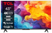 TCL televiisor 43" 4K Smart 3840x2160 Wireless Lan Bluetooth google Tv must 43p655