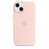 Apple kaitsekest Silicone case with MagSafe for iPhone 14 - chalk roosa