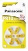 Panasonic patarei PR 10 Zinc Air 6tk Hearing Aid Cells