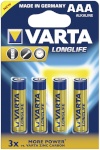 Varta patarei 10x4 Longlife Extra Micro AAA LR 03 PU inner box