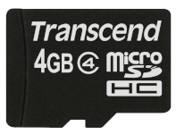 Transcend mälukaart microSDHC 4GB Class 4