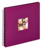 Walther fotoalbum Fun WIRE-O Album 30x30cm violetne