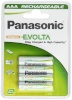 Panasonic akud 1x4 NiMH Micro AAA 750mAh Evolta