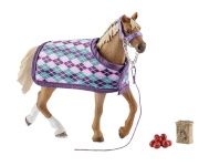 Schleich mängufiguur Horse Club 42360 English Thoroghbred with blanket