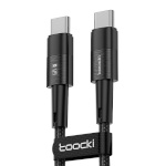 Toocki laadimiskaabel USB-C -> USB-C Toocki TXCTT2-YS03, 1m, FC 60W must