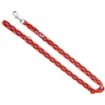 Dingo jalutusrihm Winnetou Adjustable Dog Leash Made Of Polypropylene Tape, 2x120-220cm, punane