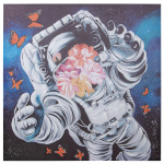 Alexandra House Living maal Puit Astronaut 100x100x3cm