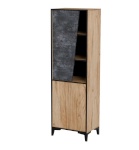 Cama Meble riiul 2D Bookcase OVO 50x38xH182,5 oak/concrete