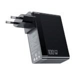 Mcdodo GaN CH-8101 Pro universal UK/US/EU reisilaadija/adapter, 100W, 2xUSB-C, USB-A must