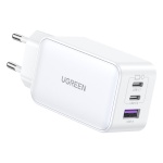 Ugreen laadija Nexode USB-A+2*USB-C 65W GaN Tech Fast Charger valge