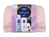 Nivea komplekt Smooth Care Body Lotion 400ml + Shower Cream Diamond & Argan Oil 250ml + Antiperspirant Invisible Black & White Clear 50ml + Labello Soft Rosé 4,8g + Bag, naistele