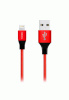 Fonex Apple Lightning - USB Extra tugev tekstiil kattega kaabel 1m, punane