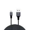 Fonex Micro USB Extra tugev tekstiil kattega kaabel, 2A, 3m, must