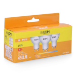 EDM Pack of 3 LED bulbs F 5 W GU10 450 lm Ø 5x5,5cm (3200 K)