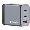 Verbatim laadija GNC-64 GaN Charger 65W 2xUSB-C PD, 1xUSB-A QC 3.0 32201