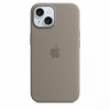 Apple kaitsekest Silicone case with MagSafe for iPhone 15 - clay