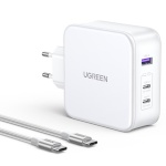 Ugreen laadija Nexode USB-A+2*USB-C 140W GaN Fast Charger+USB-C Cable wht