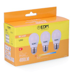 EDM Pack of 3 LED bulbs G 5 W E27 Ø 4,5x8cm (3200 K)