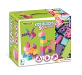 Wader klotsid Kids Blocks 50 pcs roosa