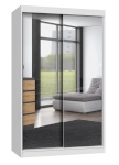 Top E Shop riidekapp IGA 120 BIEL A KPL bedroom wardrobe/closet 7 shelves 2 doors valge