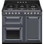 Smeg gaasipliit TR103GR Victoria, 6 x gaas, 3 x elektriahi, aurupuhastus, 100 x60 cm, hall