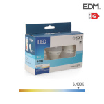 EDM Pack of 3 LED bulbs G 5 W E14 400 lm Ø 4,5x8cm (6400 K)