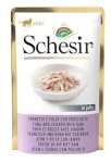 Agras Pet Foods kassitoit Schesir in Jelly Tuna and Chicken with Ham, 85g