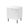 Cama Meble öökapp Bedside Table 2tk JUNGLE 53,5x40,5x44 valge matt + must legs