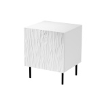 Cama Meble öökapp Bedside Table 2tk JUNGLE 53,5x40,5x44 valge matt + must legs