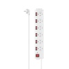 Hama pikendusjuhe Socket Line 6+1 XL Single Switchable, valge