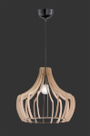 Trio ripplaelamp Wood, E27, 44cm, pruun