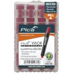 Pica marker VISOR permanent replacement refills punane