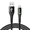 Mcdodo laadimiskaabel USB to USB-C Magnificence CA-7960 LED cable, 1m (must)