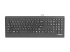 Natec klaviatuur Mulitmedia Keyboard BARRACUDA Slim USB, US layout, must