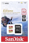 SanDisk mälukaart microSDHC Extreme 32GB Action A1 100MB/s + adapter (2-pakk)