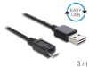 Delock kaabel Cable USB micro AM-MBM5P EASY-USB 2.0 3M