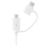 Samsung kaabel Combo Cable (Type-C & microUSB) valge