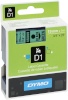 Dymo etiketiprinteri etiketid D1 Standard 9mm black on green 45809