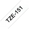 Brother TZE-151 Laminated Tape Black on Clear, TZe, 8 m, 2.4 cm