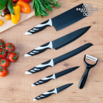 Bravissima Kitchen lauanuga Cuchillos Swiss Chef 6 Piezas Roostevaba teras