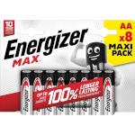 Energizer patarei BATTERIES ALKALINE MAX AA LR6, 8tk, ECO PACKAGING