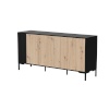 Cama Meble puhvetkapp MERCI chest of drawers 151 x 40 x 74cm must/artisan oak