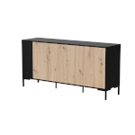 Cama Meble puhvetkapp MERCI chest of drawers 151 x 40 x 74cm must/artisan oak