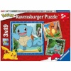 Pokémon 3 pusle Komplekt Ravensburger 05586 Bulbasaur, Charmander & Squirtle 147-osaline