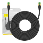 Baseus võrgukaabel Braided cat.8 Ethernet RJ45, 40Gbps, 8m (must)