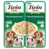 Inaba maius koerale Dog Twin Chicken with Vegetables in Broth, 2x40g